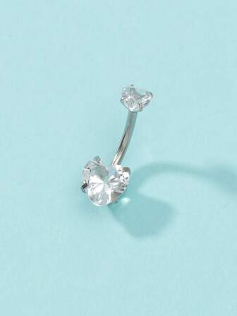 方晶鋯石裝飾臍環