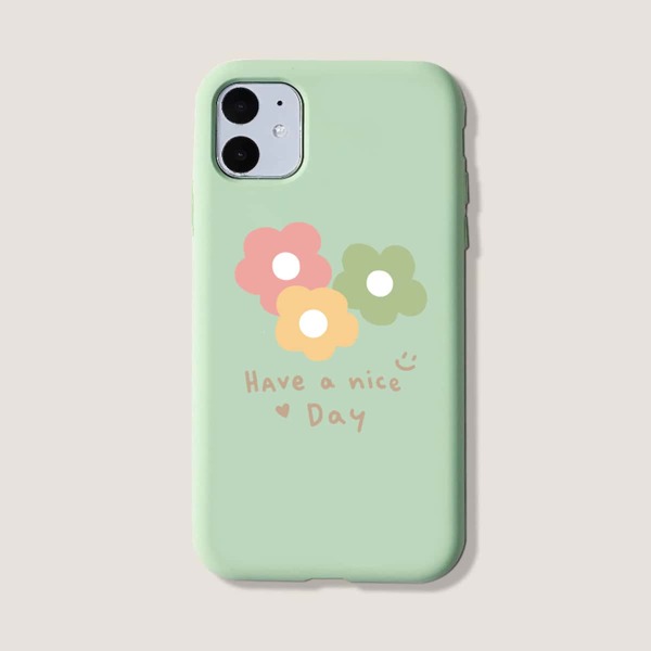 

Flower Print iPhone Case, Green