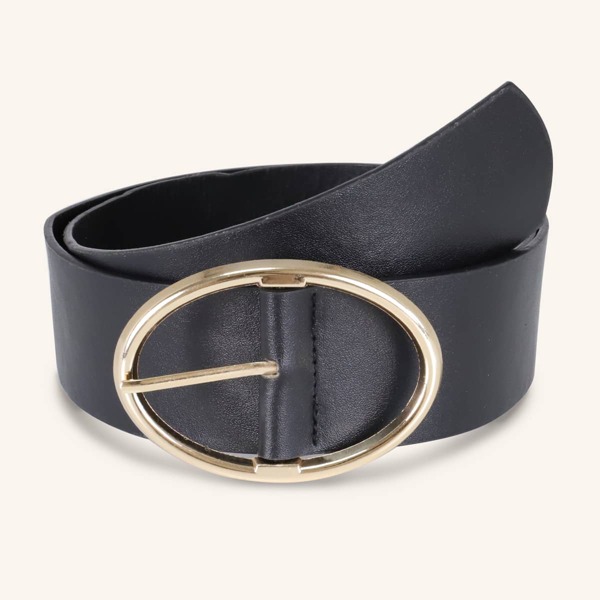 

Geo Buckle PU Belt, Black