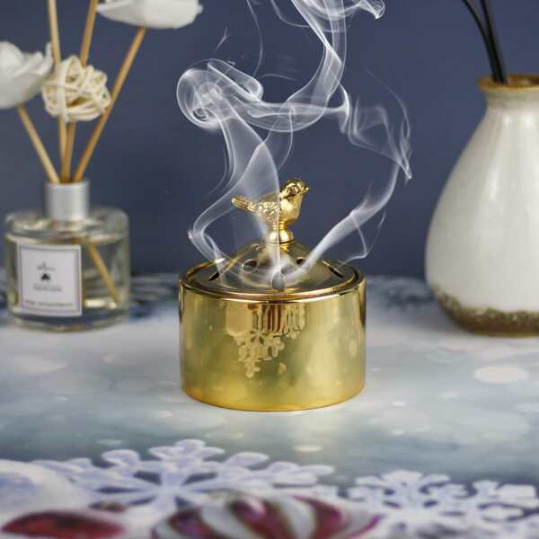 

Bird Decor Incense Burner, Gold