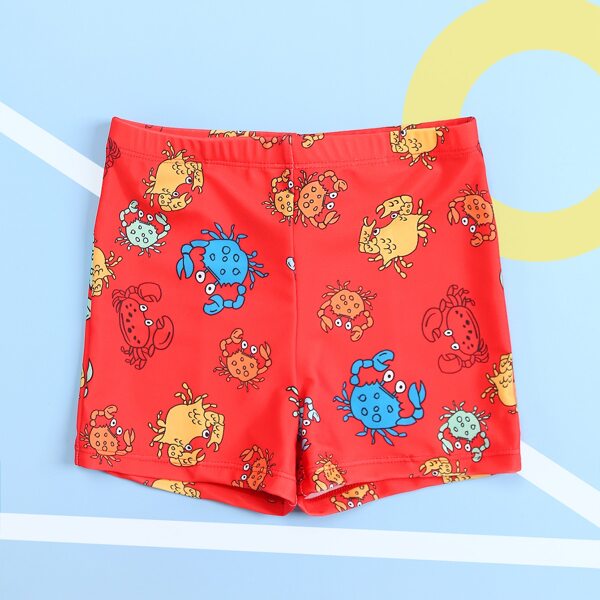 

Toddler Boys Crab Print Swim Shorts, Multicolor