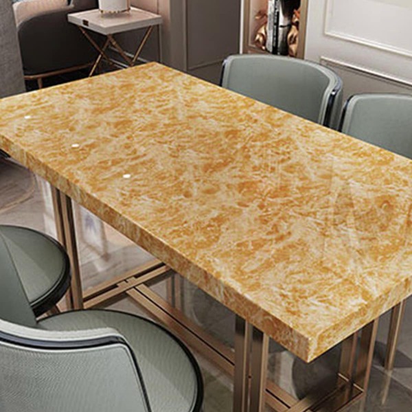 

1sheet Marble Pattern Wallpaper Sticker, Yellow