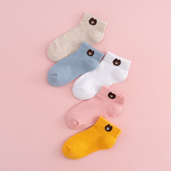 

5pairs Cartoon Graphic Ankle Socks, Multicolor