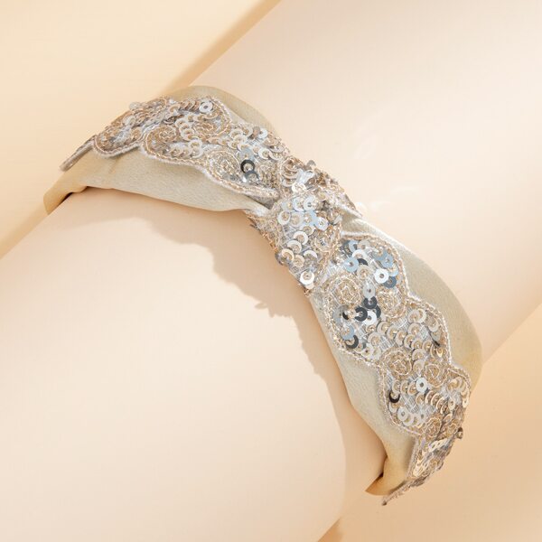 

Sequins Decor Hair Hoop, Beige