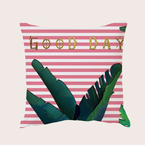 

Tropical Leaf Print Cushion Cover Without Filler, Multicolor