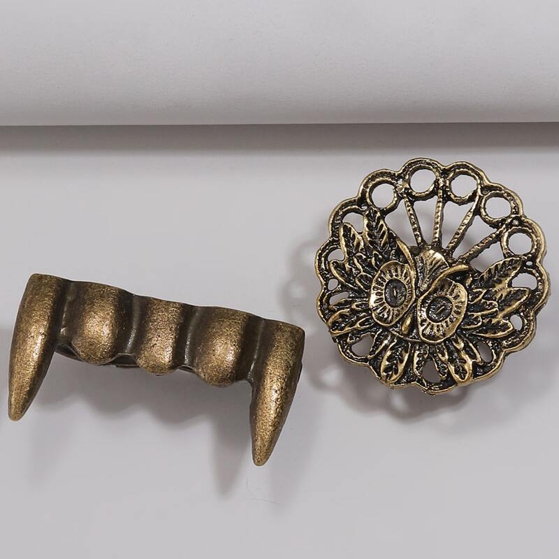 

2pcs Vintage Ring Set, Bronze
