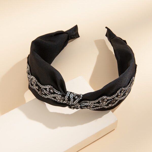

Sequins Decor Hair Hoop, Black