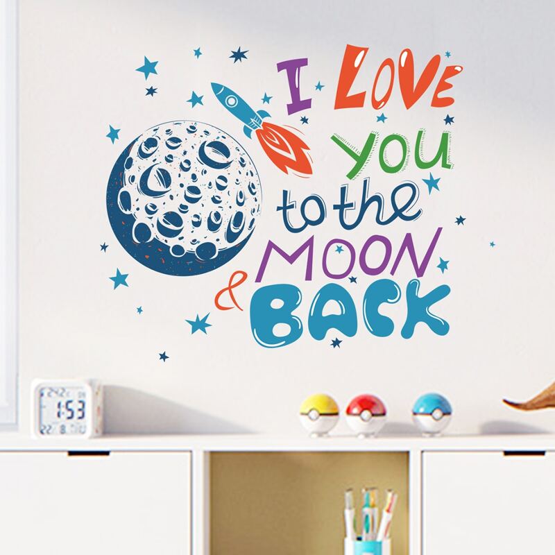 

Kids Slogan Graphic Wall Sticker, Multicolor