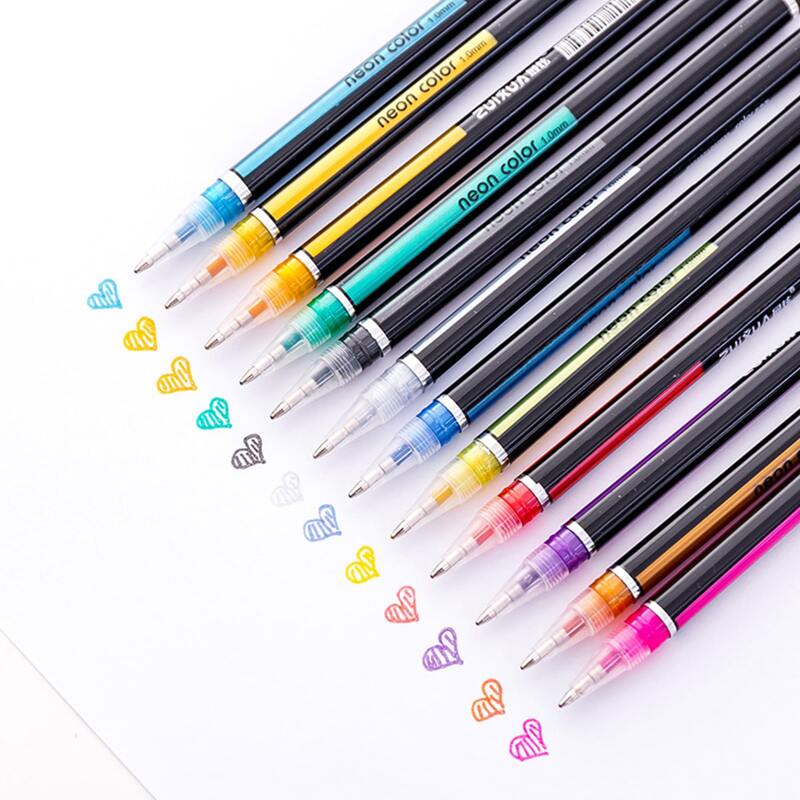 

12pcs Colorful Gel Pen, Multicolor