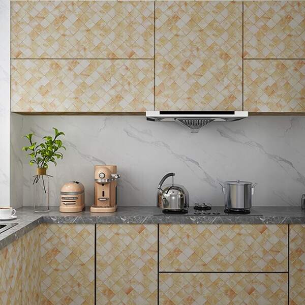 

1sheet Marble Pattern Wallpaper Sticker, Multicolor