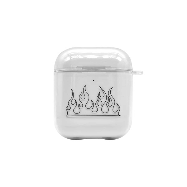 

Чехол для Airpods с принтом огня, Прозрачный