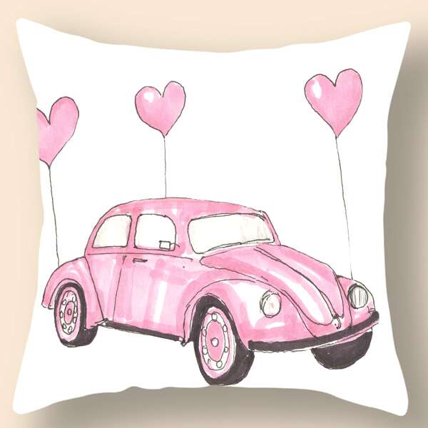

Car Print Cushion Cover Without Filler, Multicolor