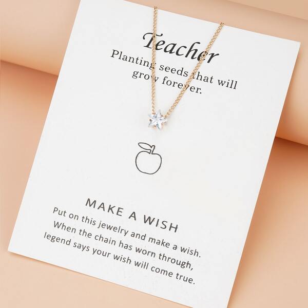 

Girls Star Charm Necklace, Gold