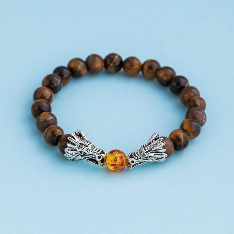 

Guys Animal Decor Beaded Bracelet, Brown