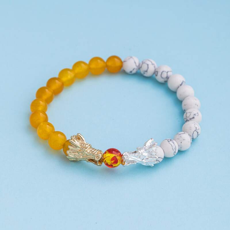 

Guys Animal Decor Beaded Bracelet, Multicolor