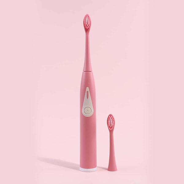 

1pc Electric Toothbrush & 2pcs Brush Head, Pink