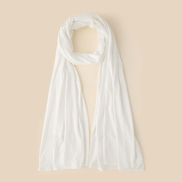 

Minimalist Solid Scarf, White