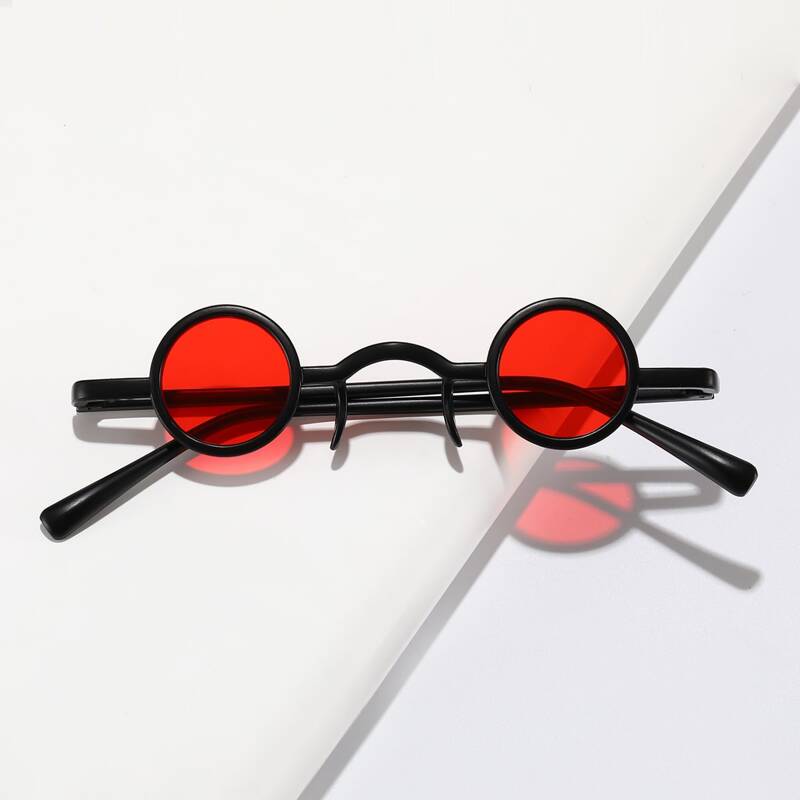 

Guys Tinted Round Lens Sunglasses, Red