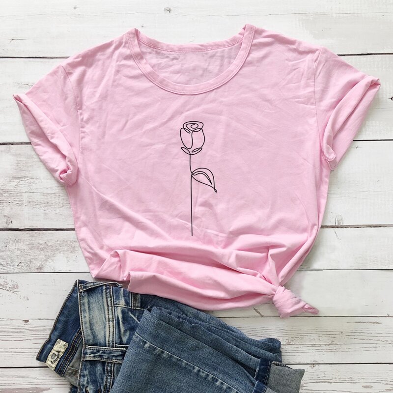 

Floral Print Tee, Pink