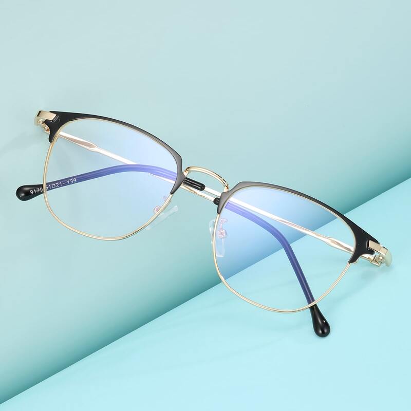 

Browline Metal Frame Glasses