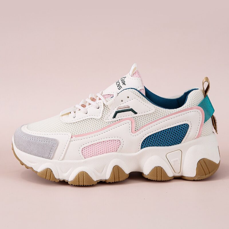 

Lace-up Front Mesh Chunky Sneakers, Multicolor