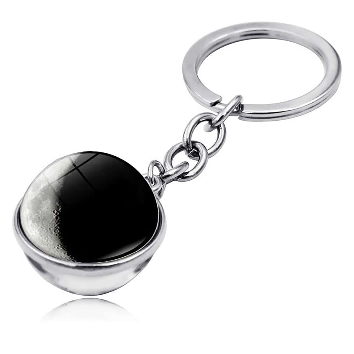 

1pc Random Crystal Ball Keychain, Silver