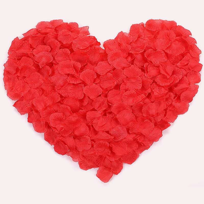 

1200pcs Artificial Petal Decoration, Red