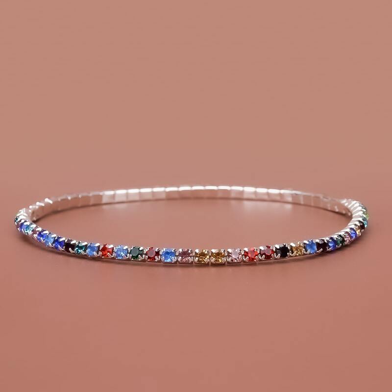 

Rhinestone Decor Anklet, Multicolor