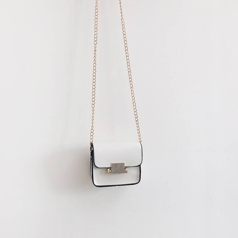 

Mini Crossbody Chain Bag, White