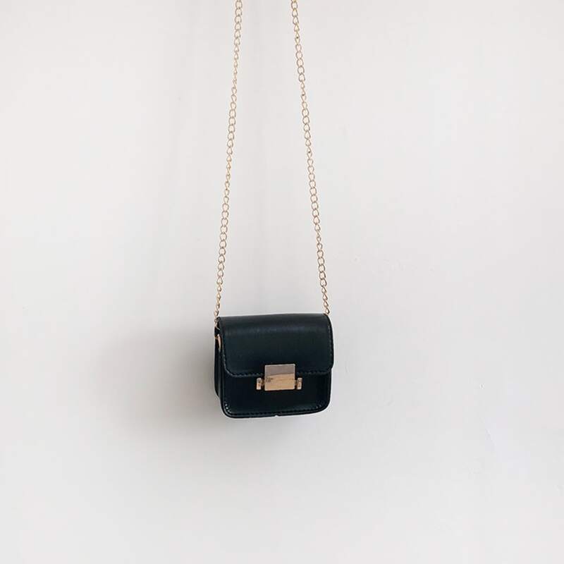 

Mini Crossbody Chain Bag, Black