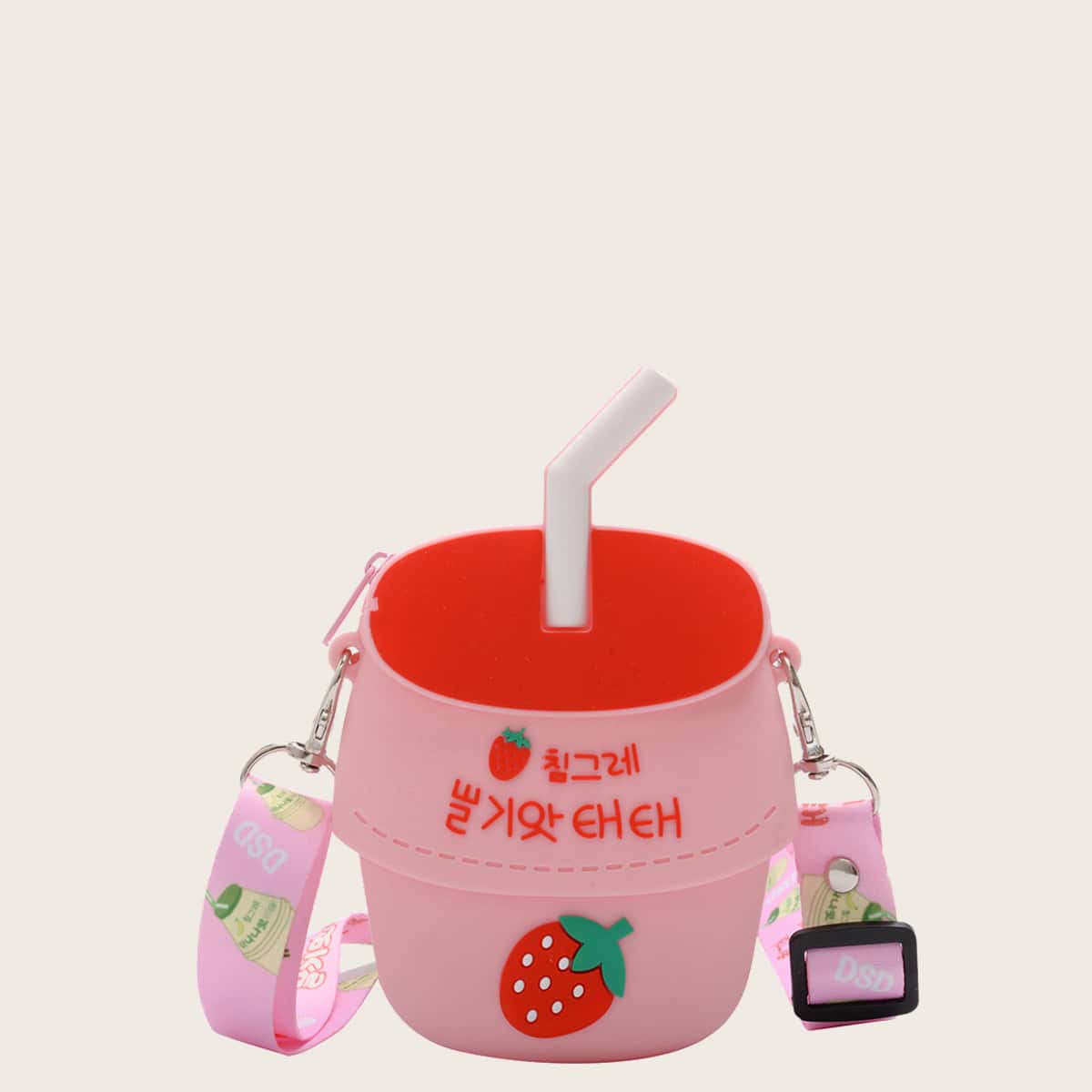 

Mini Strawberry Silicone Bag, Pink