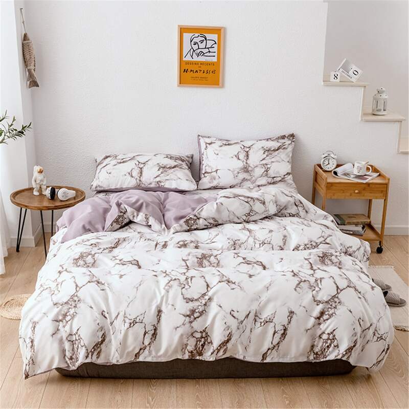 

Marble Pattern Duvet Cover Set Without Filler, Multicolor