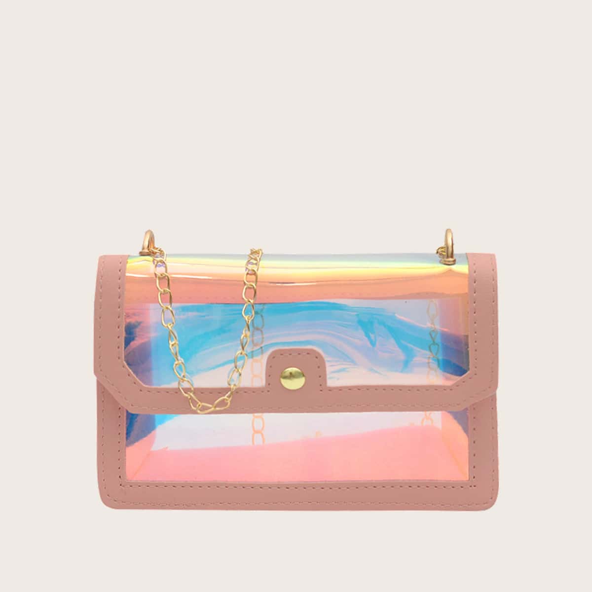 

Clear Holographic Bag, Pink