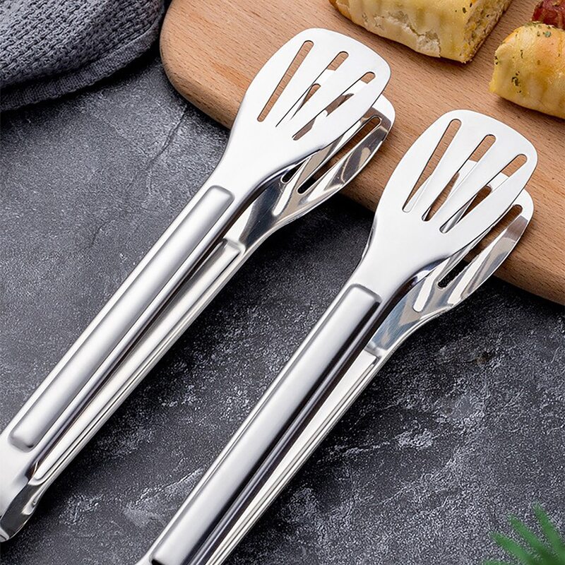 

2pcs Stainless Steel Food Clip, Silver