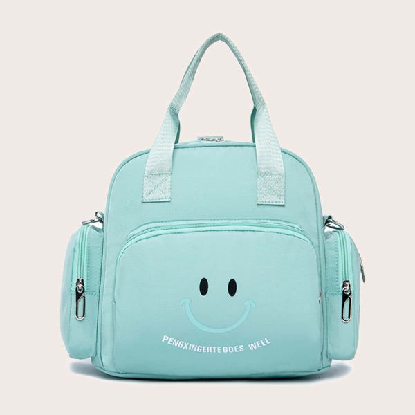 

Letter Graphic Diaper Backpack, Green