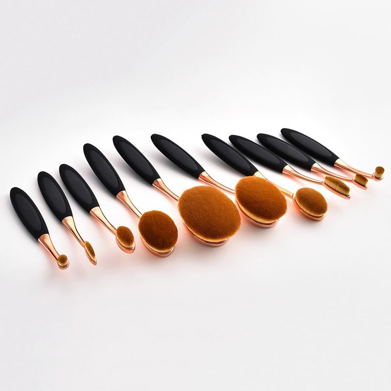 

10pcs Makeup Brush Set, Black