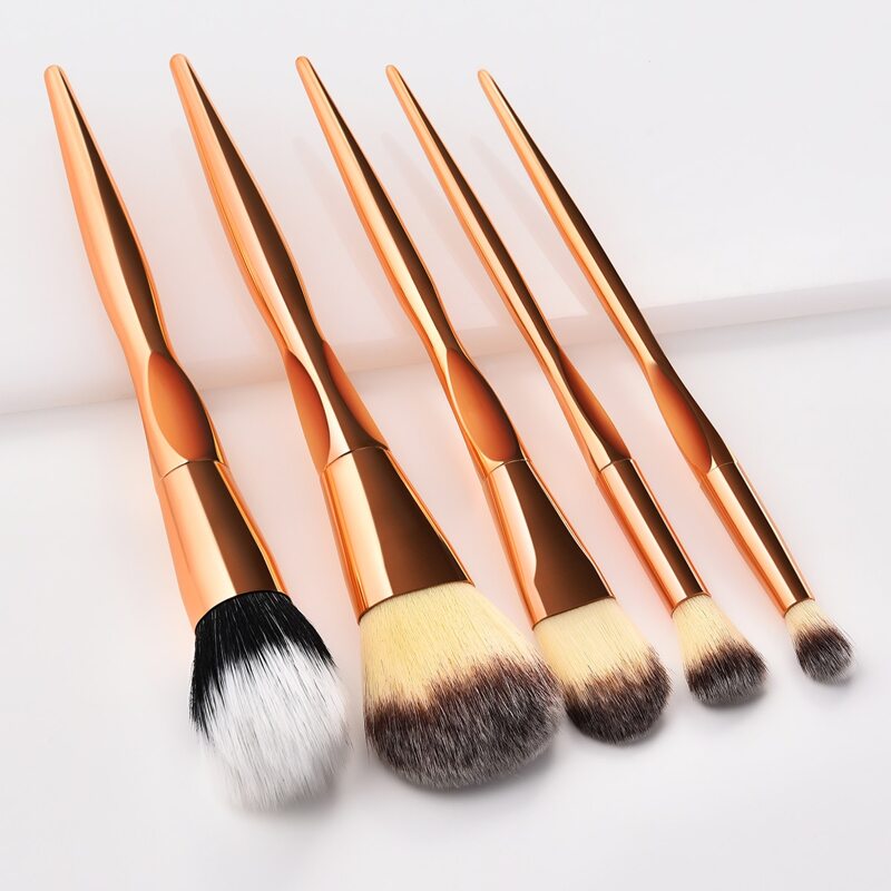 

5pcs Makeup Brush Set, Bronze