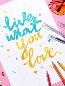 8 cái/bộ Bộ Bút Gel Lấp Lánh - Nhiều màu - Xem 3