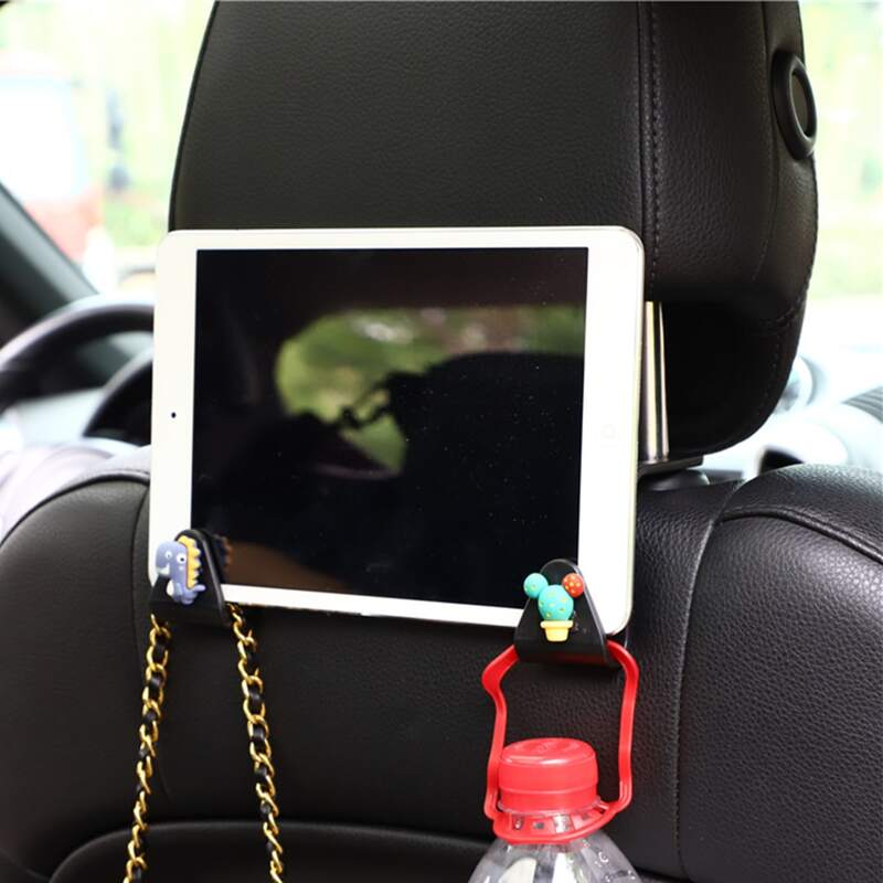 

2pcs Cartoon Car Seat Hook, Black