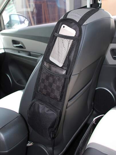 1pc Car Seat Side Storage Bag