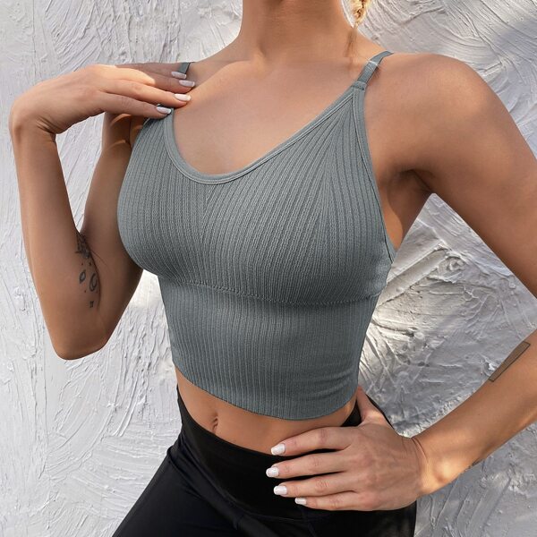 

Light Support Seamless Cami Sports Bra, Mint green