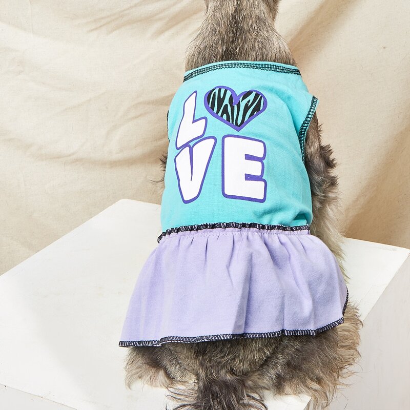 

Letter Graphic Pet Dress, Blue