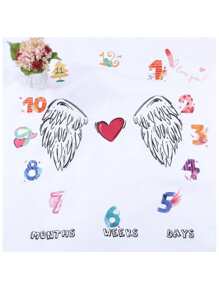 Đạo cụ chụp ảnh cho trẻ sơ sinh Lá thư Dễ thương - trắng - Xem 2