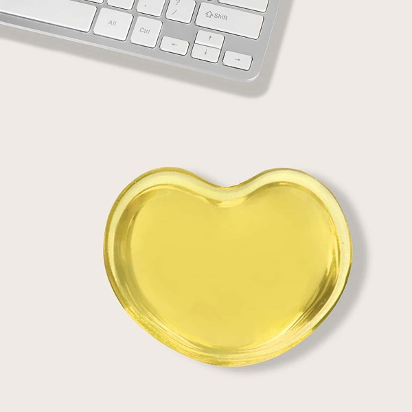 

1pc Heart Shaped Wrist Rest, Yellow