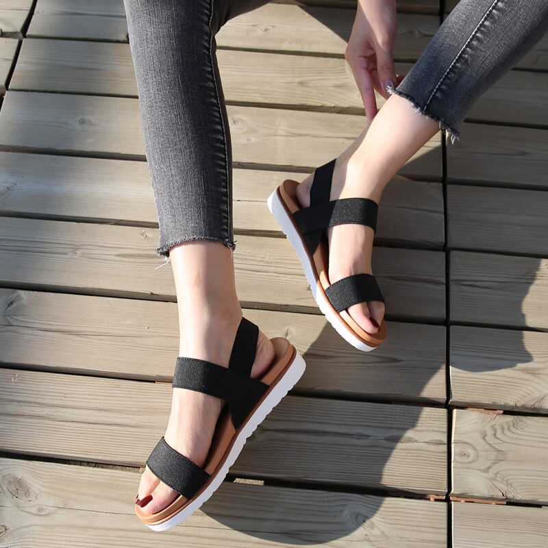 

Minimalist Slingback Sandals, Black