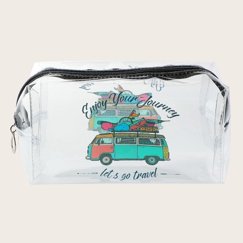 

Cartoon Graphic Clear Makeup Bag
