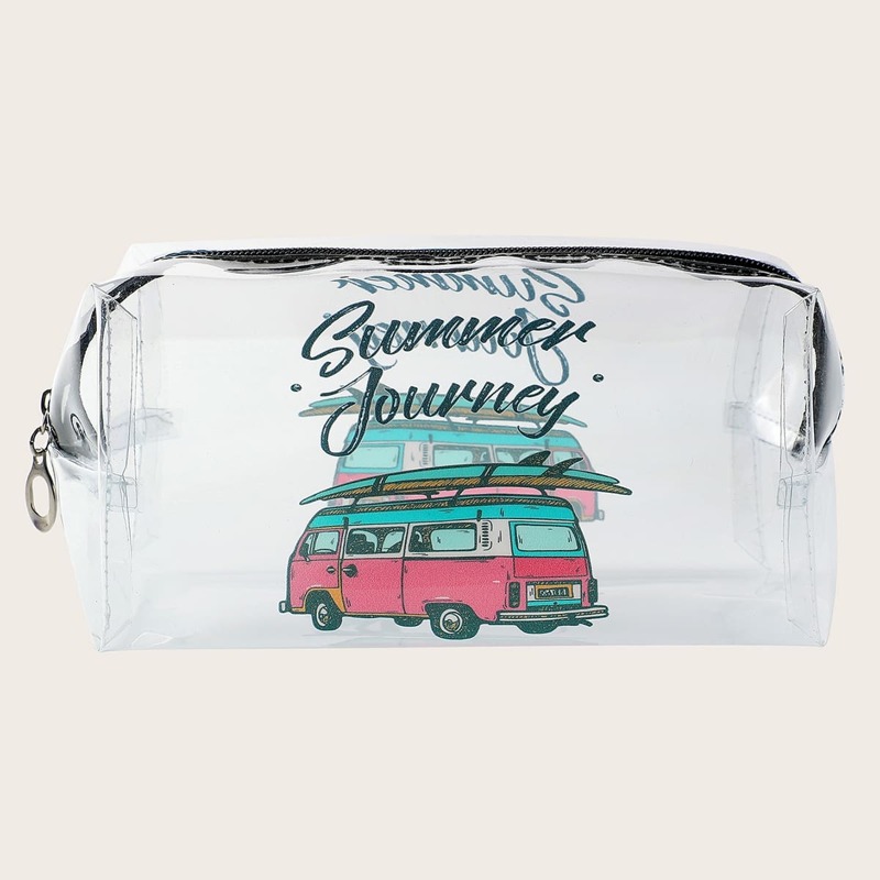 

Cartoon Graphic Clear Makeup Bag