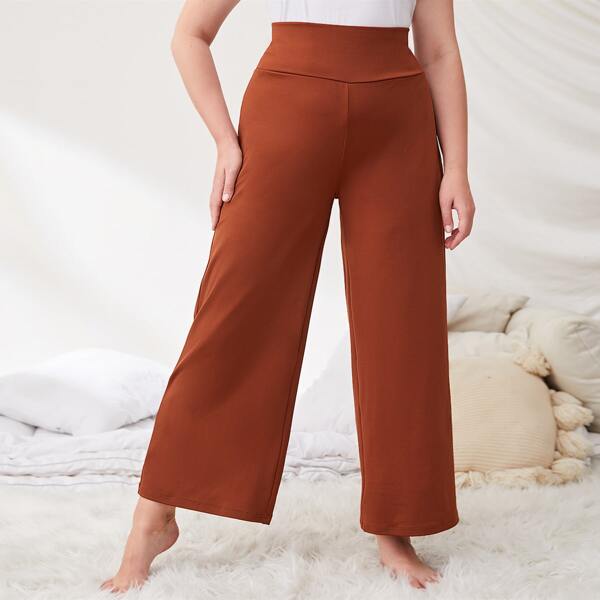 

Plus Solid Sleep Pants, Rust brown