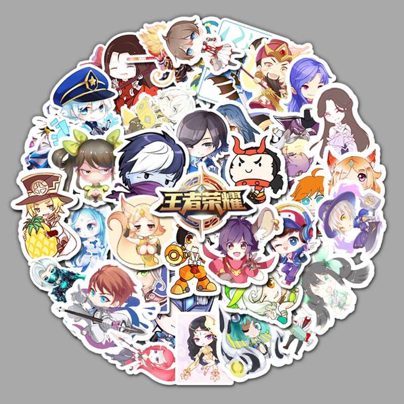 

56pcs Game Character Sticker, Multicolor