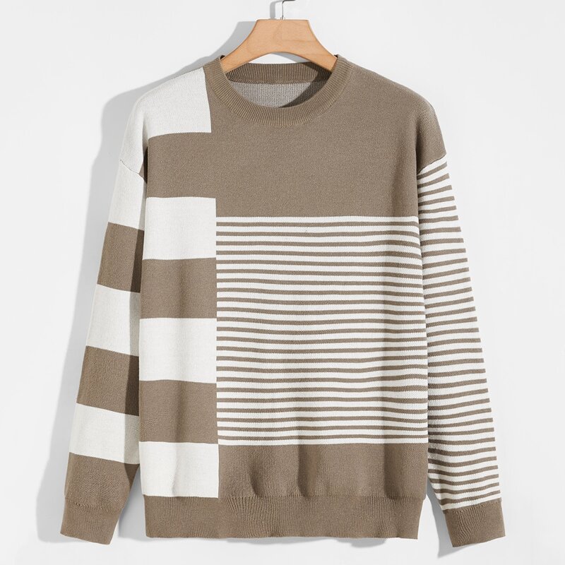 

Guys Colorblock Striped Sweater, Multicolor